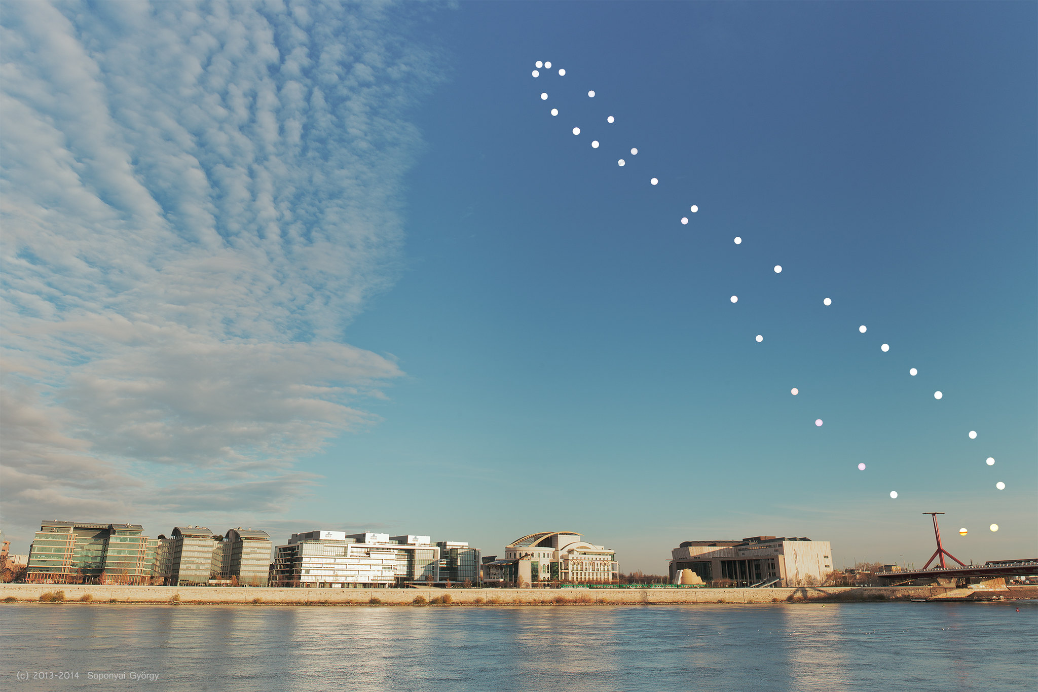 Solar analemma photographed over Budapest