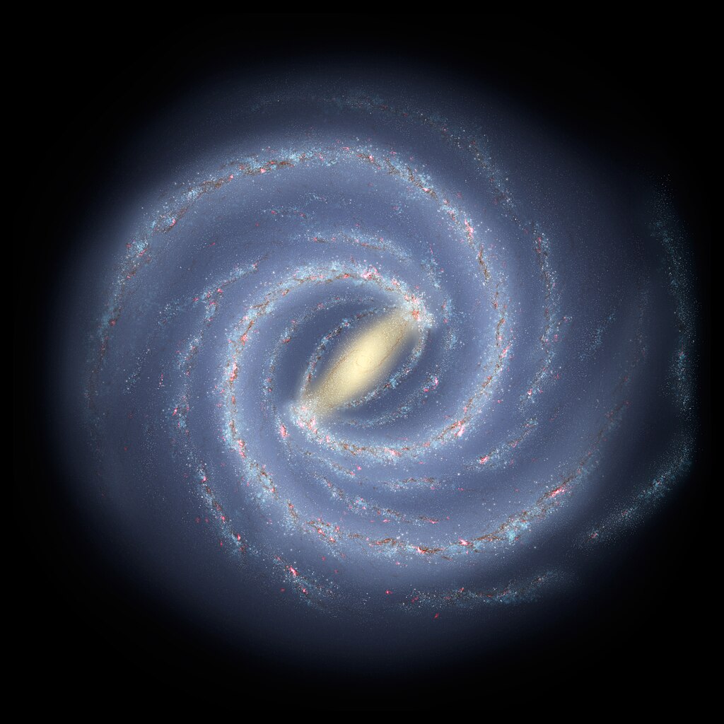 Artist's impression of the Milky Way galaxy viewed from above